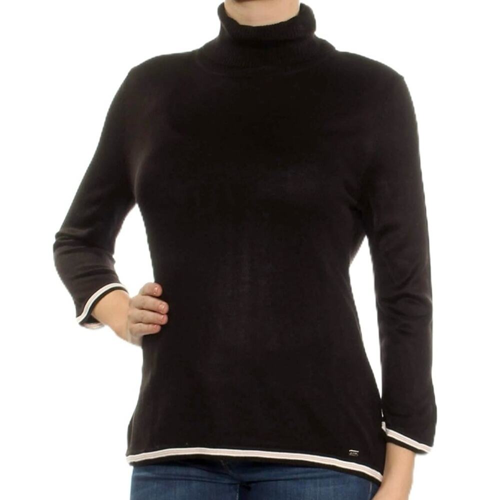Tommy Hilfiger Pullover Turtleneck Sweater Black Womens Small
